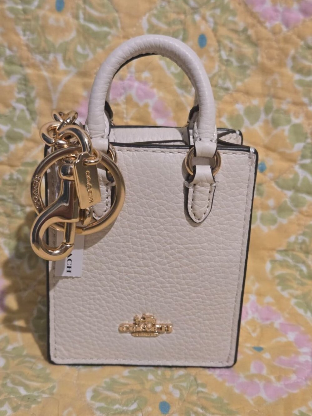 Mini Coach tote handbag charm